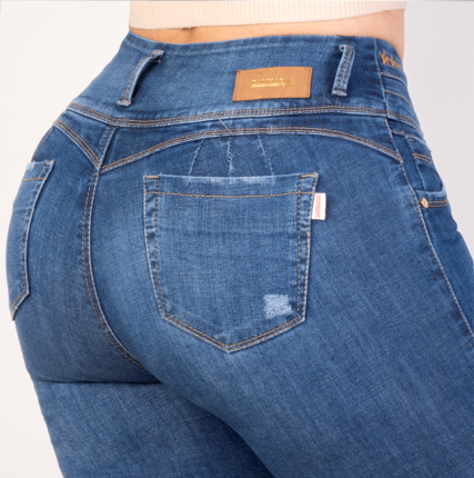 JEANS SKINNY LEVANTA COLA 40364