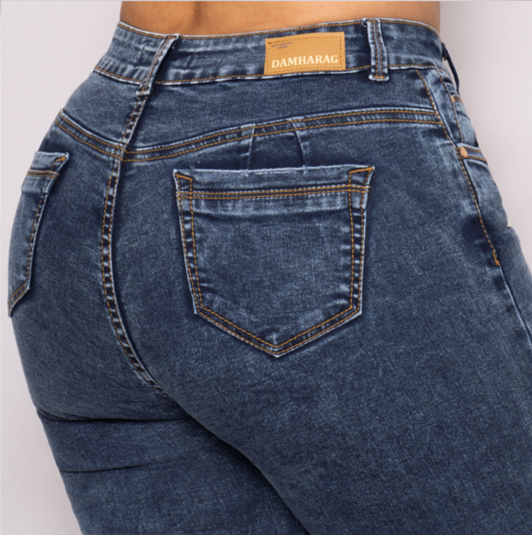 JEANS SKINNY LEVANTA COLA 46234