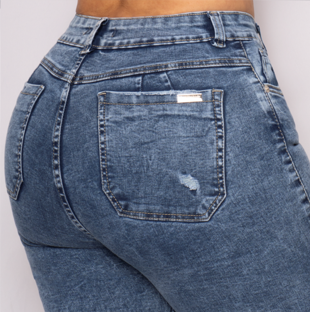 JEANS SKINNY LEVANTA COLA 46237