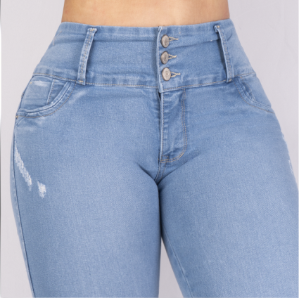 JEANS SKINNY LEVANTA COLA 40253