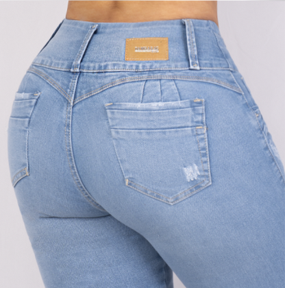 JEANS SKINNY LEVANTA COLA 40253