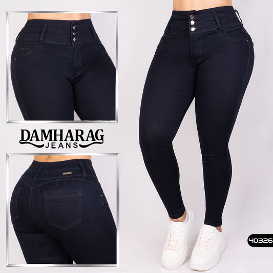 JEANS SKINNY LEVANTA COLA 40326