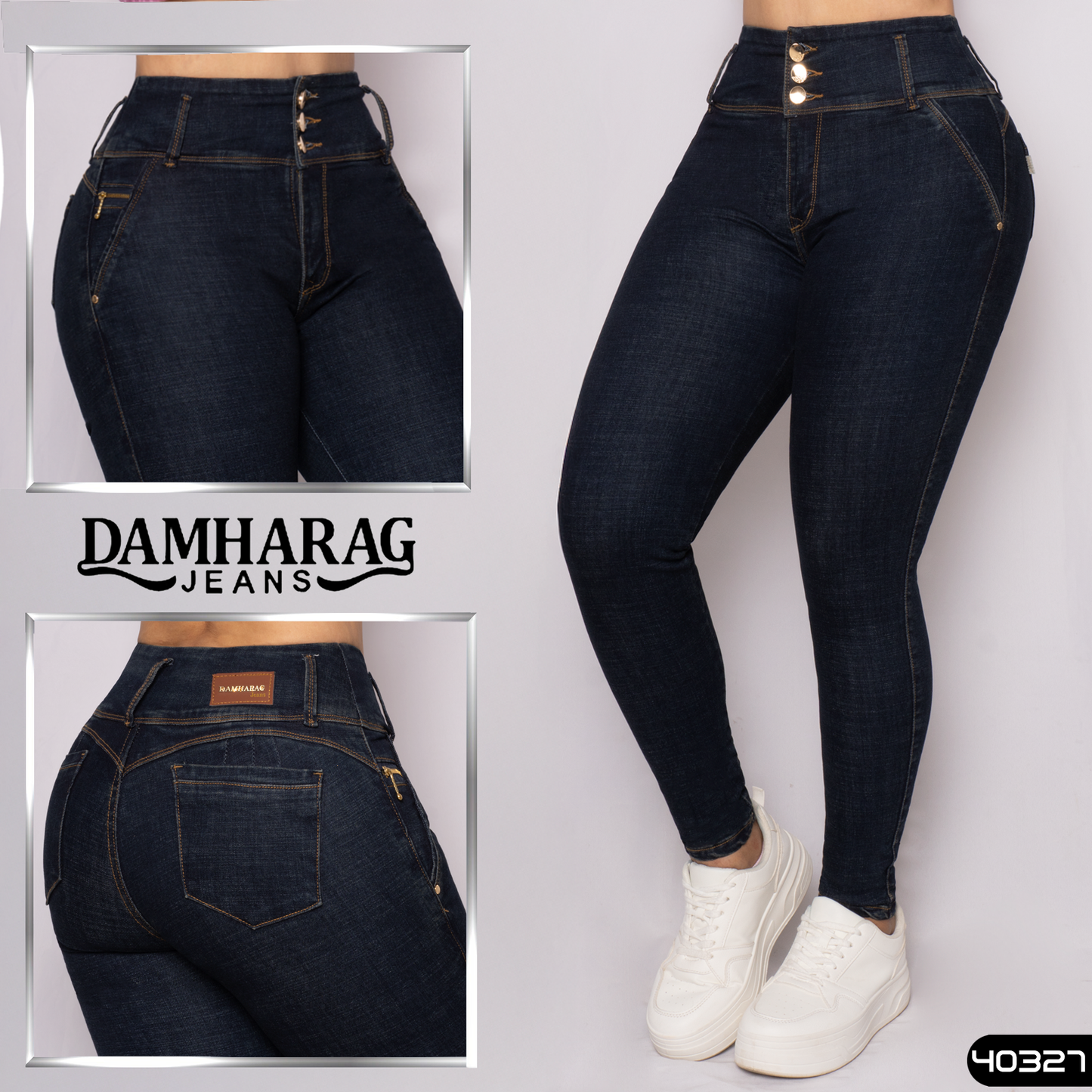 JEANS SKINNY LEVANTA COLA 40327