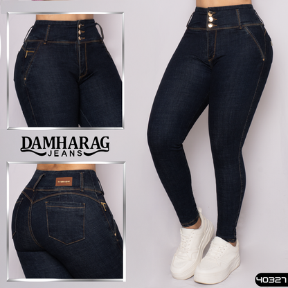 JEANS SKINNY LEVANTA COLA 40327