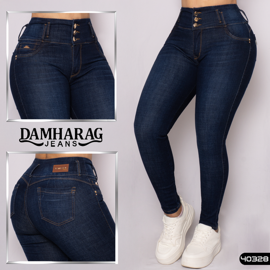 JEANS SKINNY LEVANTA COLA 40328