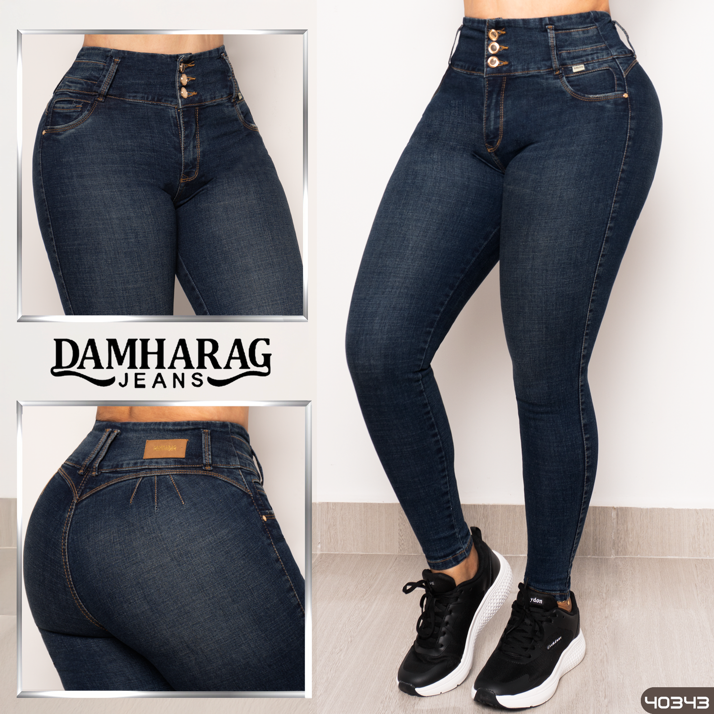 JEANS SKINNY LEVANTA COLA 40343