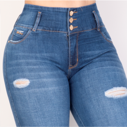 JEANS SKINNY LEVANTA COLA 40357