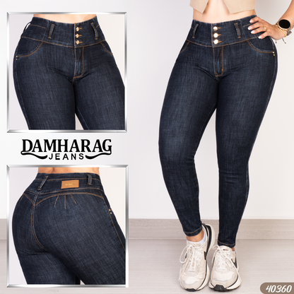 JEANS SKINNY LEVANTA COLA 40360