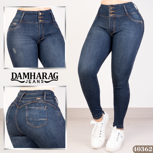 JEANS SKINNY LEVANTA COLA 40362