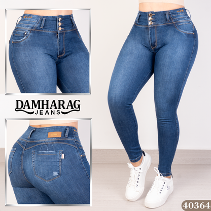 JEANS SKINNY LEVANTA COLA 40364