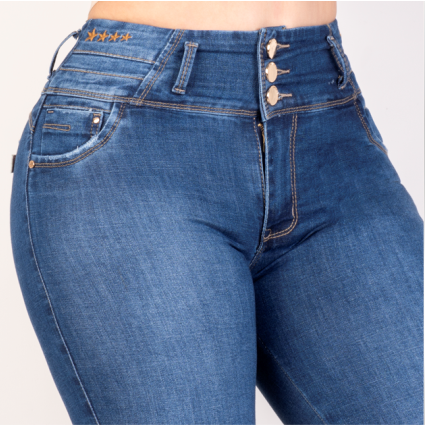 JEANS SKINNY LEVANTA COLA 40364