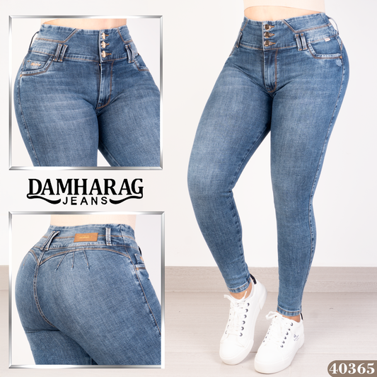 JEANS SKINNY LEVANTA COLA 40365