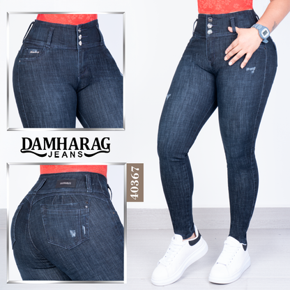 JEANS SKINNY LEVANTA COLA 40367