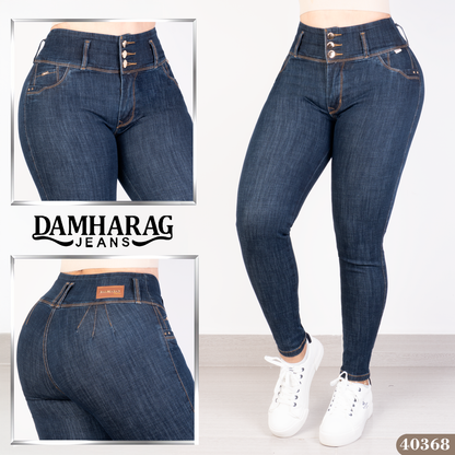 JEANS SKINNY LEVANTA COLA 40368