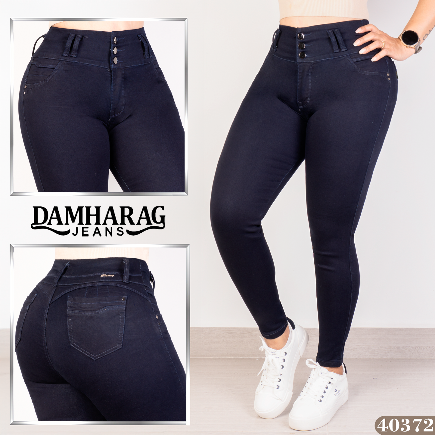 JEANS SKINNY LEVANTA COLA 40372