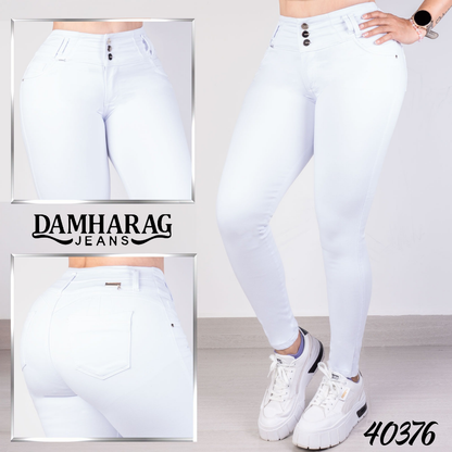 JEANS SKINNY LEVANTA COLA 40376