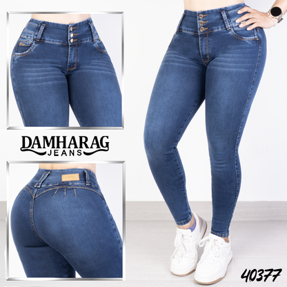 JEANS SKINNY LEVANTA COLA 40377