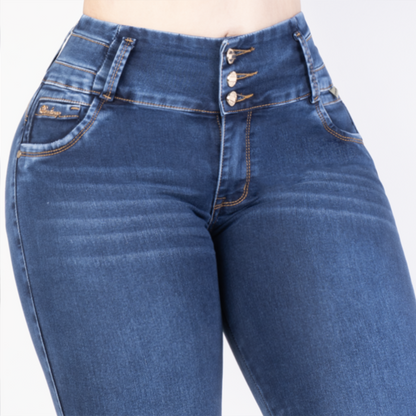 JEANS SKINNY LEVANTA COLA 40377