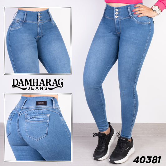 JEANS SKINNY LEVANTA COLA 40381
