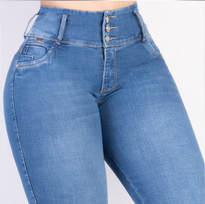 JEANS SKINNY LEVANTA COLA 40381