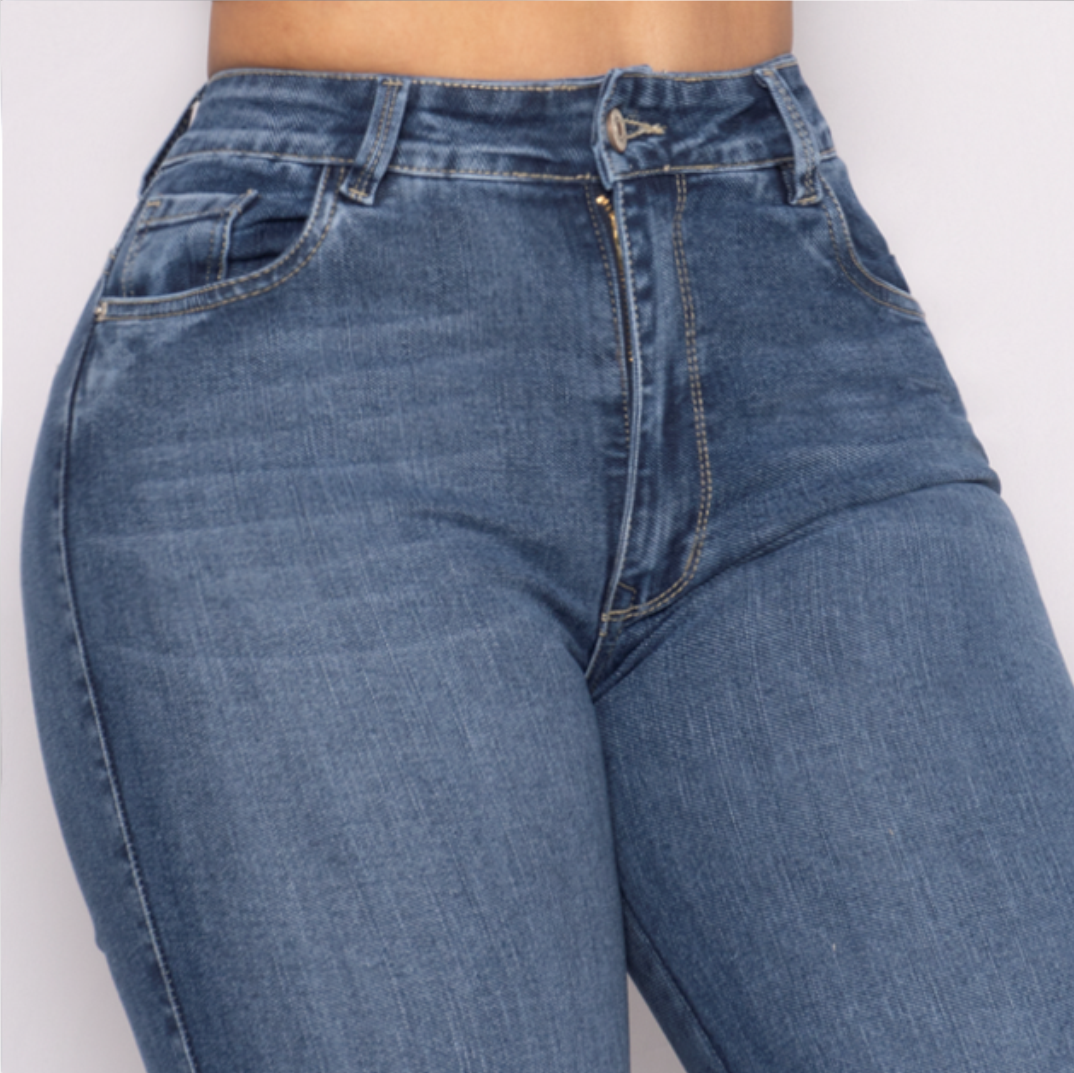 JEANS SKINNY LEVANTA COLA 46217