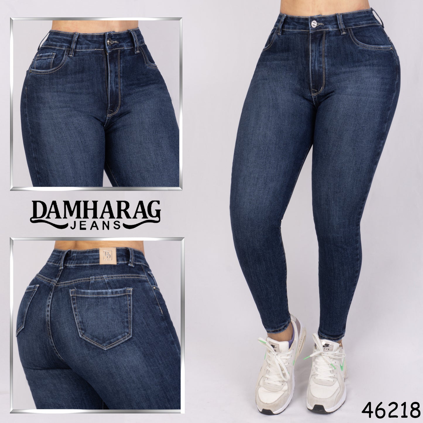 JEANS SKINNY LEVANTA COLA 46218