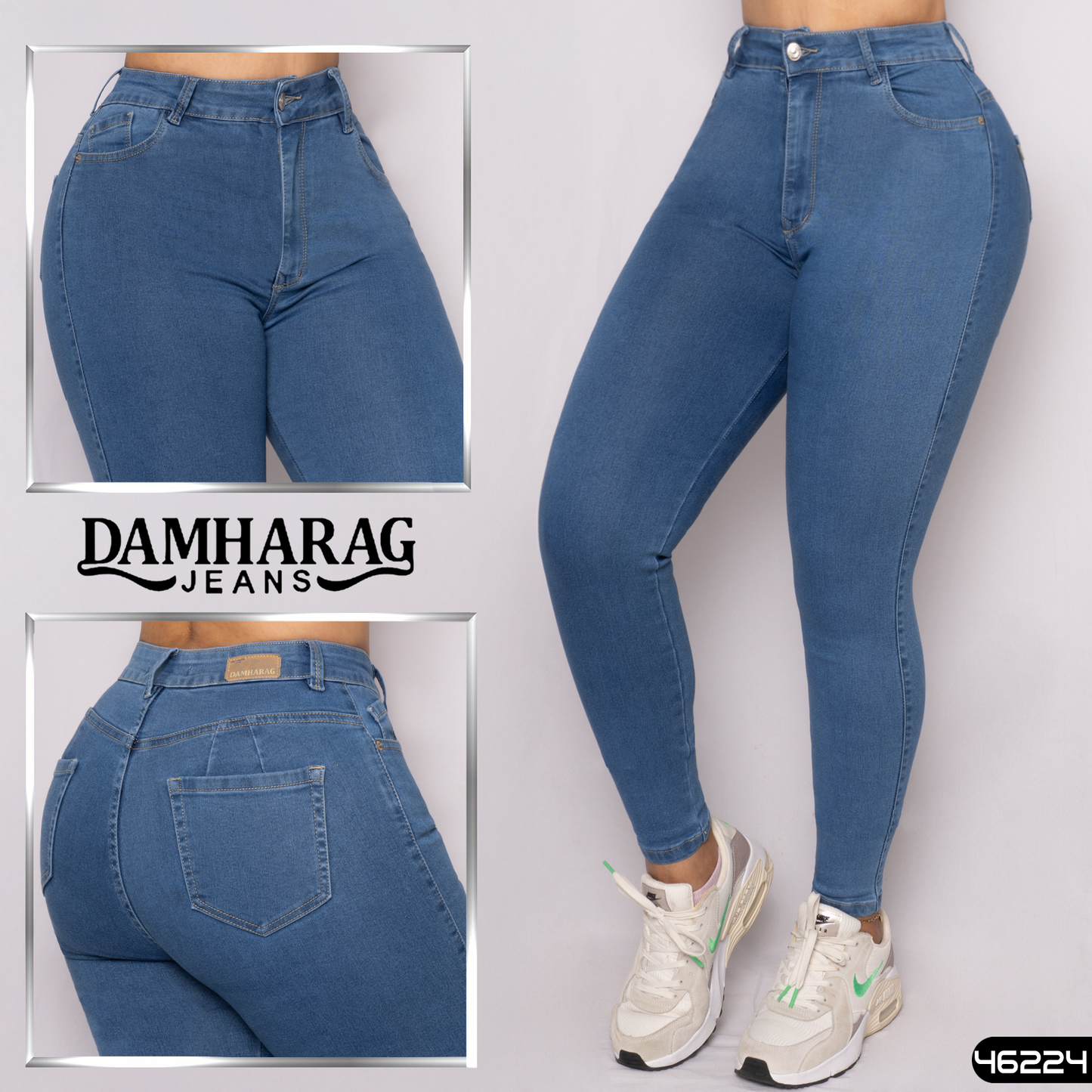 JEANS SKINNY LEVANTA COLA 46224