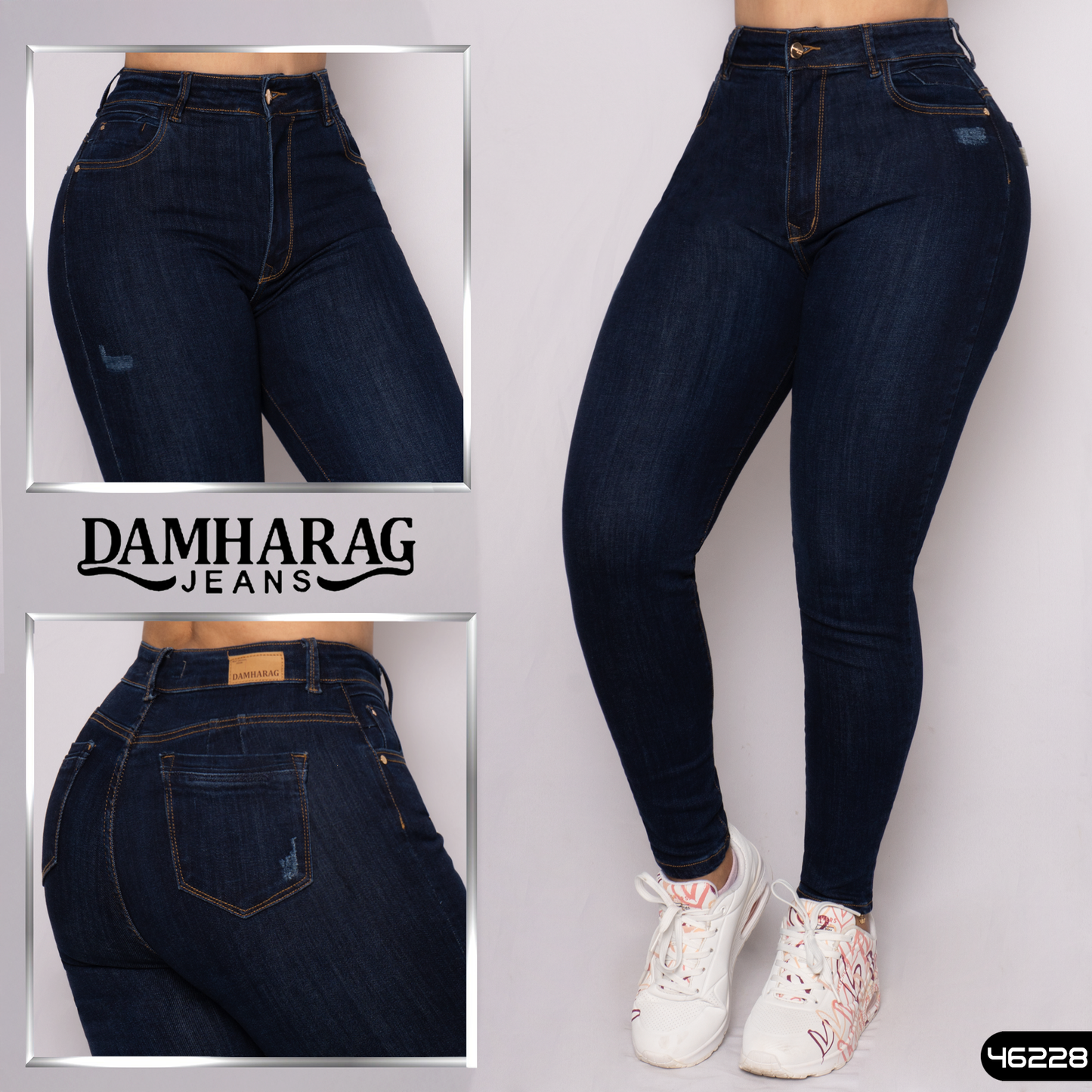 JEANS SKINNY LEVANTA COLA 46228