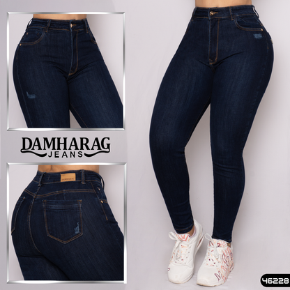 JEANS SKINNY LEVANTA COLA 46228