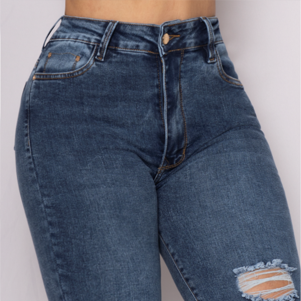 JEANS SKINNY LEVANTA COLA 46229