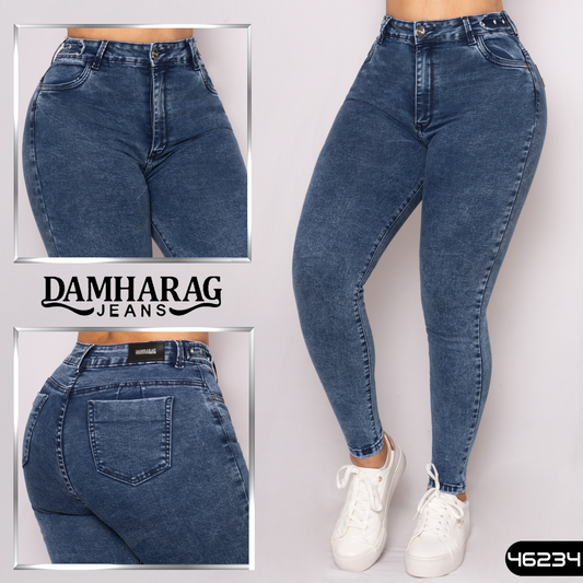 JEANS SKINNY LEVANTA COLA 46234