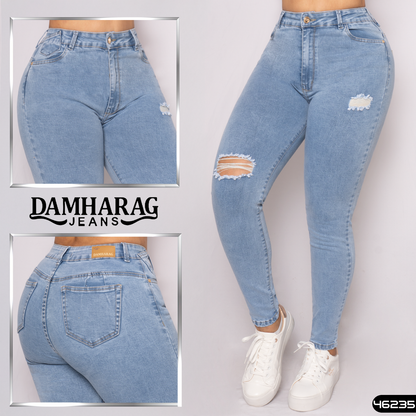 JEANS SKINNY LEVANTA COLA 46235