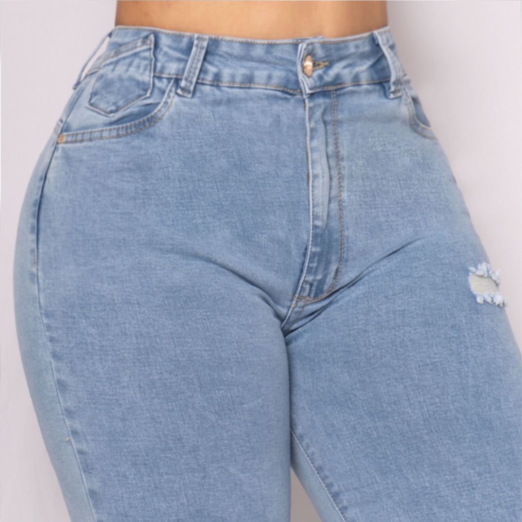 JEANS SKINNY LEVANTA COLA 46235