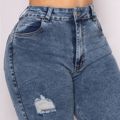 JEANS SKINNY LEVANTA COLA 46237