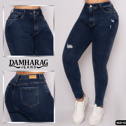 JEANS SKINNY LEVANTA COLA 46240