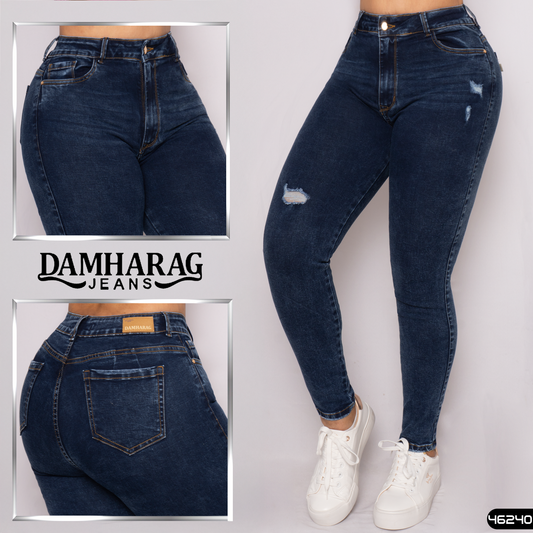 JEANS SKINNY LEVANTA COLA 46240