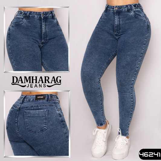 JEANS SKINNY LEVANTA COLA 46241