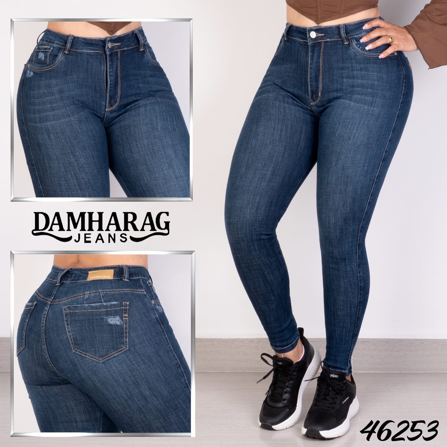 JEANS SKINNY LEVANTA COLA 46253