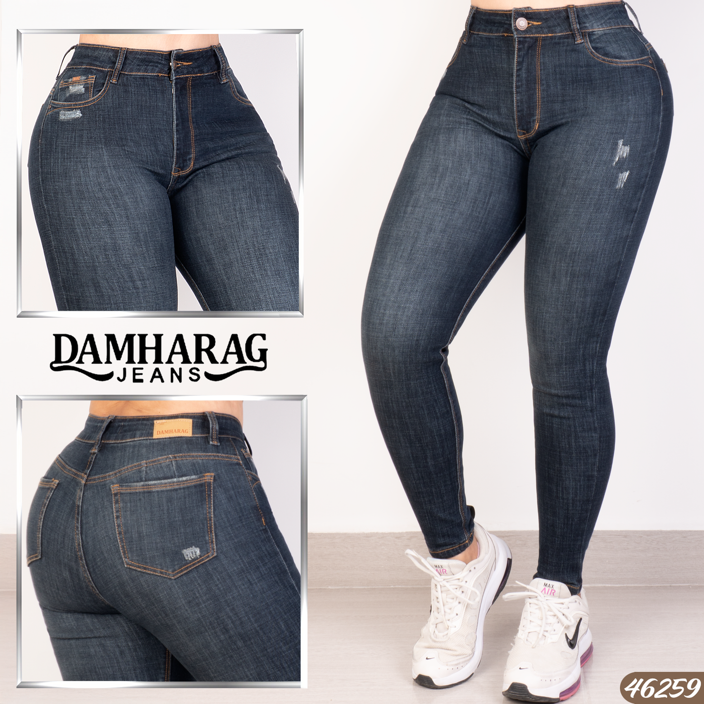 JEANS SKINNY LEVANTA COLA 46259