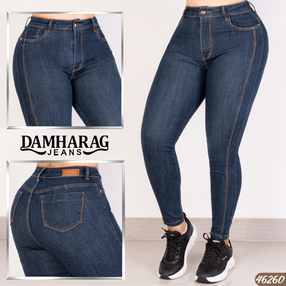 JEANS SKINNY LEVANTA COLA 46260