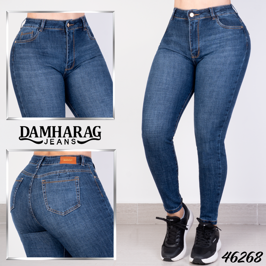 JEANS SKINNY LEVANTA COLA 46268