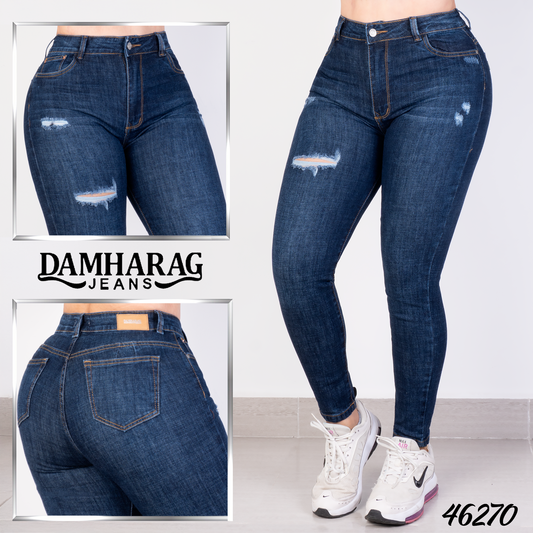JEANS SKINNY LEVANTA COLA 46270