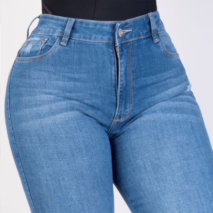 JEANS SKINNY LEVANTA COLA 46271
