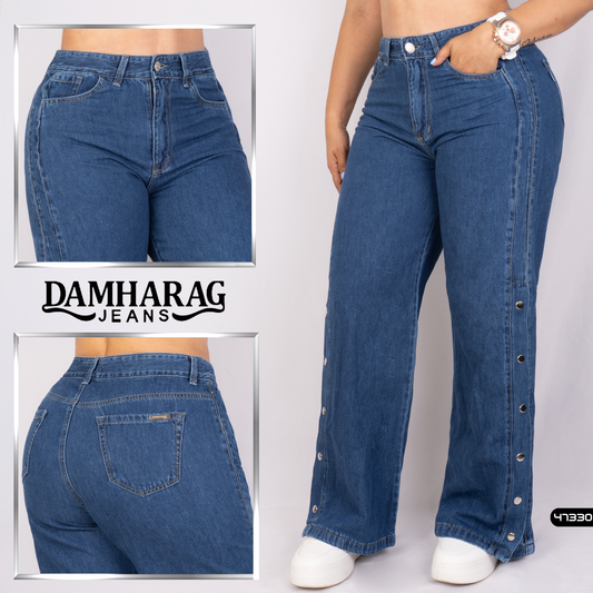 JEANS STRAIGTH BOTONES MUJER 47330