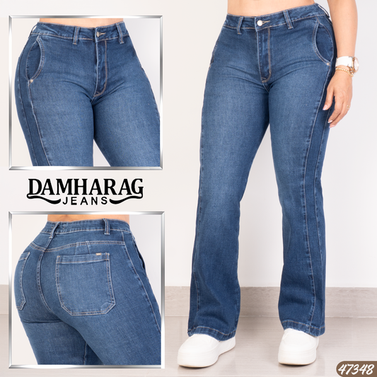 JEANS BOOT CUT LEVANTA COLA 47348