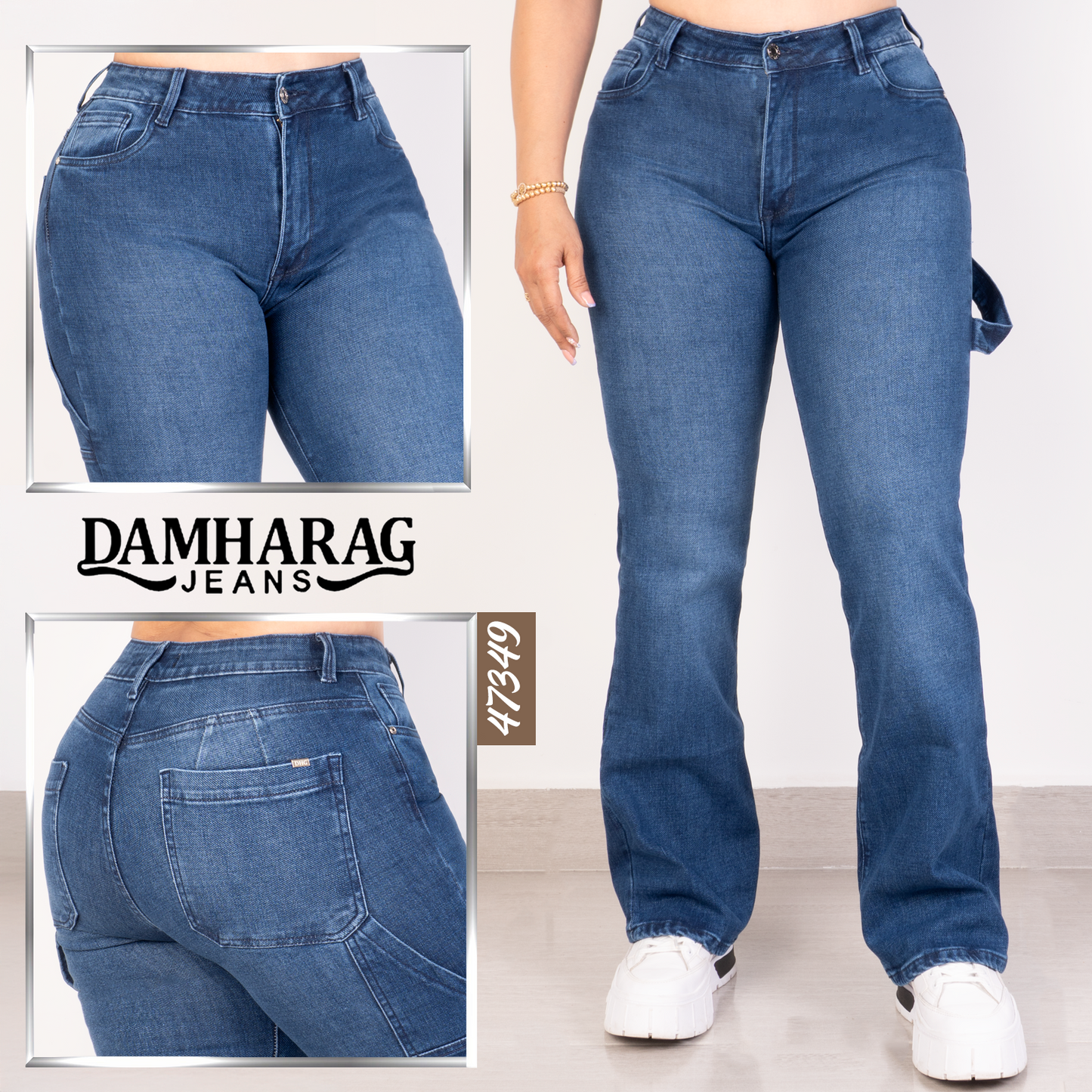 JEANS BOOT CUT LEVANTA COLA 47349