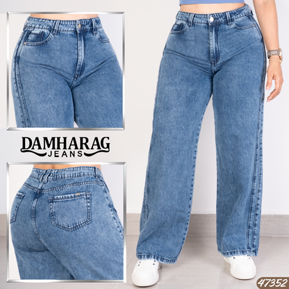 JEANS WIDE LEG LEVANTA COLA 47352