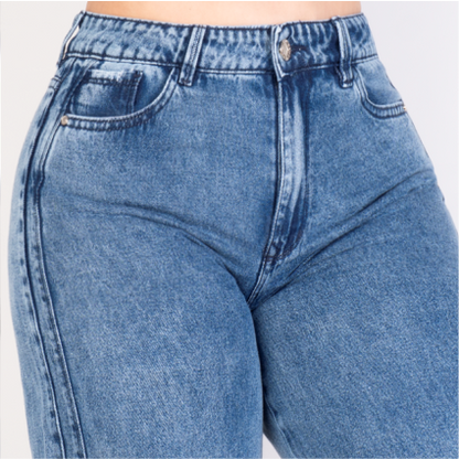 JEANS WIDE LEG LEVANTA COLA 47352