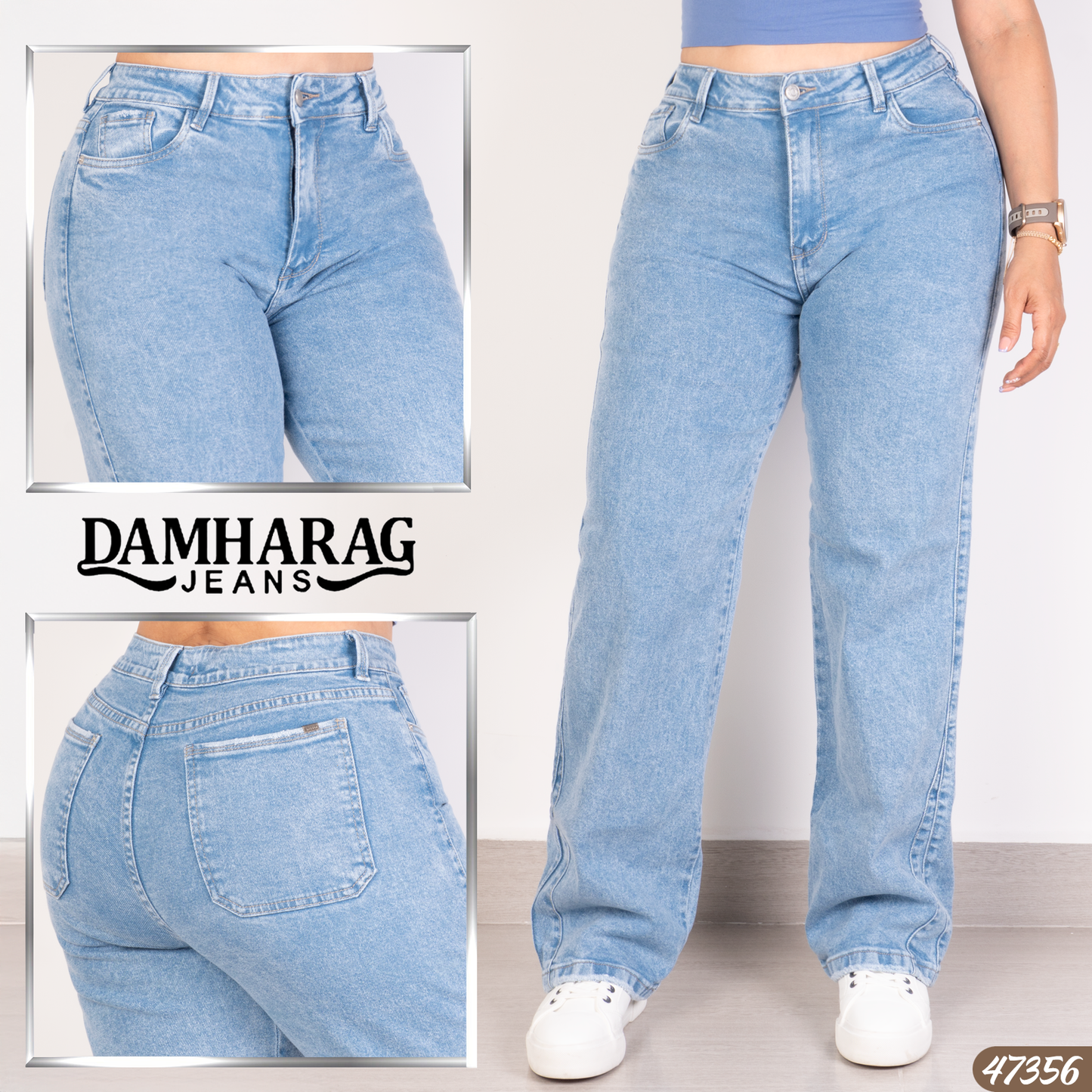JEANS STRAIGTH LEVANTA COLA 47356