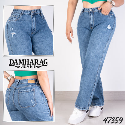JEANS STRAIGHT LEVANTA COLA 47359